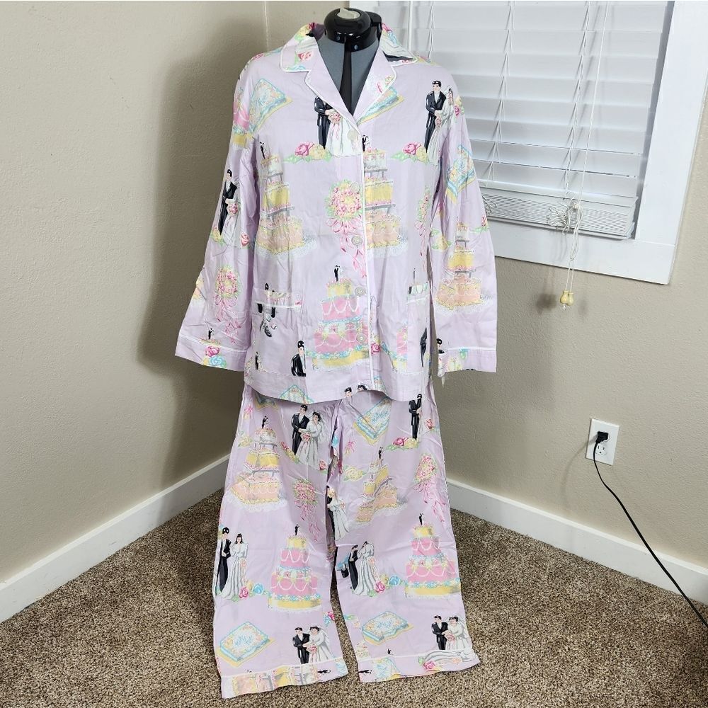 Nick & Nora Love & Marriage Pajamas Plus Size 3X NWOT 90's Y2K 2000's